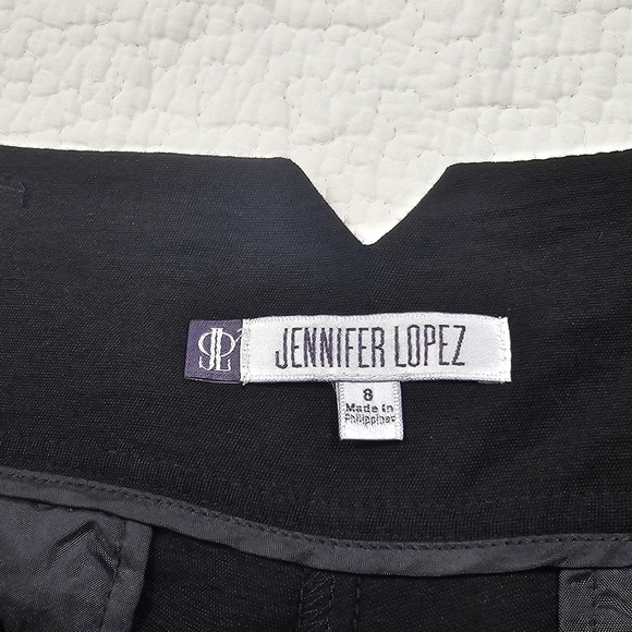 NWT JLo Jennifer Lopez Black Pleated Cuffed Dress Pants - Picture 7 of 9